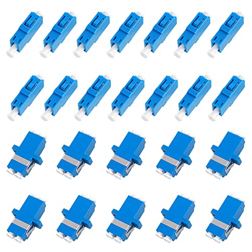 fyboptwu - 24 x LC-Glasfaser-Koppler-Adapter im Lieferumfang enthalten, 14 x LC-auf-LC-Kupplung, Simplex-Singlemode-Stecker und 10 x LC-auf-LC-Duplex-Einzelmodus-Stecker fyboptwu - 24 x LC-Glasfaser-Koppler-Adapter im Lieferumfang enthalten, 14 x LC-auf-LC-Kupplung, Simplex-Singlemode-Stecker und 10 x LC-auf-LC-Duplex-Einzelmodus-Stecker von fyboptwu