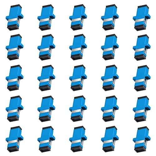 fyboptwu - 25 Stück SC Faser-Optik-Koppler SC Singlemode (SM) Simplex Faser-Optik-Adapter SC-Weiblich zu SC-Weiblich UPC Simplex Einmoden Netzwerk Internet Steckverbinder Adapter. von fyboptwu
