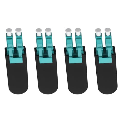 fyboptwu - 4 Stück LC Fiber Optic Loopback Adapter Tester Multimode OM3&OM4 UPC LC Loopback Stecker Standard Duplex LC Connector Loopback Adapter/Teststecker für Testanwendungen (OM3 & OM4-50/125) fyboptwu - 4 Stück LC Fiber Optic Loopback Adapter Tester Multimode OM3&OM4 UPC LC Loopback Stecker Standard Duplex LC Connector Loopback Adapter/Teststecker für Testanwendungen (OM3 & OM4-50/125) von fyboptwu