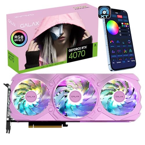 Galax GeForce RTX™ 4070 EX Gamer Pink, 12GB, GDDR6X, 192-Bit, DP*3/HDMI 2.1/DLSS 3/Gaming Grafikkarte von galax