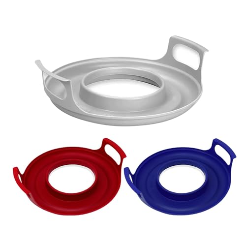 Mikrowellen-Tellertablett, Mikrowellen-Kühlbehälter Mit Griffen, Mikrowellen-Kühlbehälter Und Überlaufbehälter, Mikrowellen-Teller-Stapler Für Schüsseln Teller Und Mikrowellengerichte, 3 Stück von galeyyu