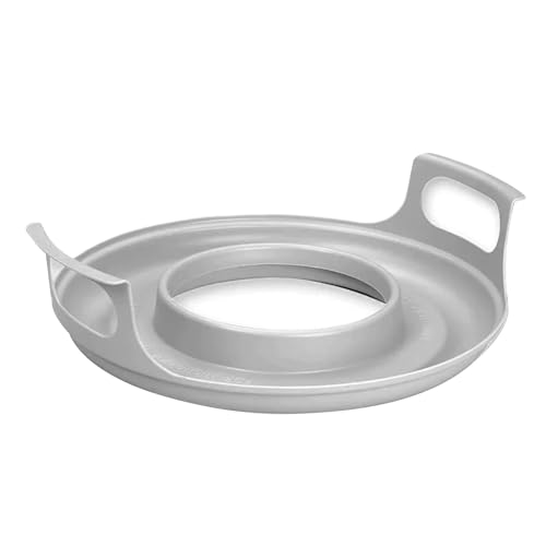 Mikrowellen-Tellertablett, Mikrowellen-Kühlbehälter Mit Griffen, Mikrowellen-Kühlbehälter Und Überlaufbehälter, Mikrowellen-Teller-Stapler Für Schüsseln Teller Und Mikrowellengerichte, Grau von galeyyu