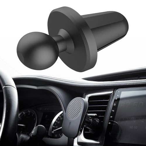 galeyyu Kugelkopf-Telefonhalter – 17 Mm Handyhalter Fürs Auto, Magnetischer Handyhalter Für Lüftungsschlitze, 360 Grad Verstellbarer Ständer Für Armaturenbrett-Windschutzscheiben-Lüftungsschlitz von galeyyu