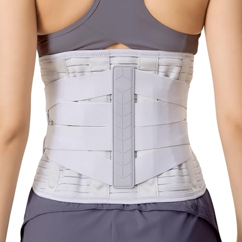 Rückenstützgürtel für Herren und Damen, Rückenbandage Lendenwirbelsäule mit 4 Metallstützen und 1 Silikonstützen und Abnehmbares 3D Silikon Massagekissen, Back Support Belt für Arbeiten und Sports -XL Rückenstützgürtel für Herren und Damen, Rückenbandage Lendenwirbelsäule mit 4 Metallstützen und 1 Silikonstützen und Abnehmbares 3D Silikon Massagekissen, Back Support Belt für Arbeiten und Sports -XL von gatmove