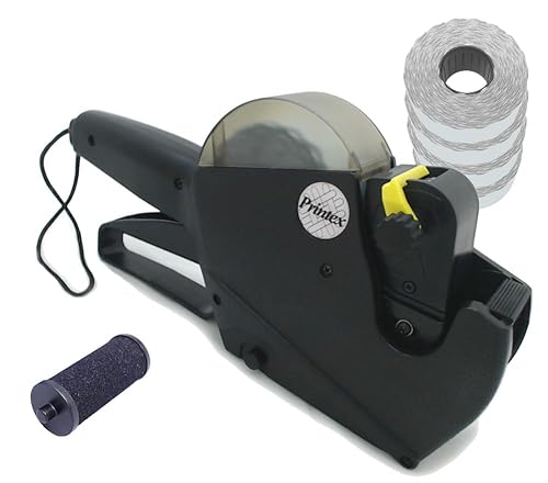 gebar – Preisauszeichner Set mit 1x Farbwalze, Etiketten und Auszeichner Typ nach Wahl (Printex A6, mit 6.000 Etiketten 26x12) von gebar