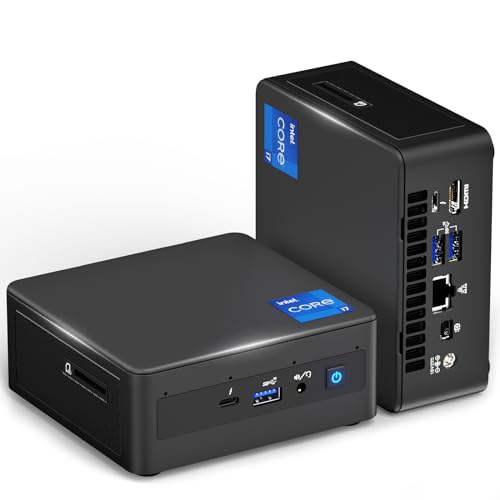 Intel NUC, NUC 11 Barebone Mini PC, Intel® Core™ i7-1165G7, Mini Desktop Computer, Unterstützung für 8K | WiFi 6 | 4K Quad Display | Bluetooth 5.2 | Thunderbolt 3 | Kein Betriebssystem von geeknuc