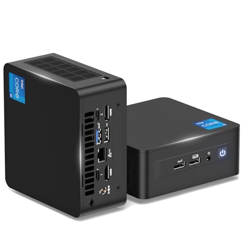 Intel NUC 12 Pro, Aktueller NUC12WSHi5 Desktop Computer Mini PC(12Core i5-1240P & 4.4GHz 16GB RAM 512GB NVMe SSD, Iris XE Grafik) mit Vesa Montagehalterung, 2xThunderbolt4/WiFi6E/BT5.2/8K/Win11 Pro von geeknuc