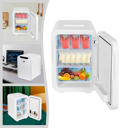 gegeweeret 16 Liter Weiß Mini Kühlschrank,tragbar Skincare-Kühlschrank mit LED-Digitalanzeige,220V AC / 12V DC Thermoelektrische Heizung und Kühlung für Auto, Büro gegeweeret 16 Liter Weiß Mini Kühlschrank,tragbar Skincare-Kühlschrank mit LED-Digitalanzeige,220V AC / 12V DC Thermoelektrische Heizung und Kühlung für Auto, Büro von gegeweeret