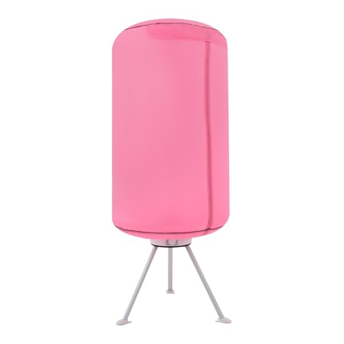 gegeweeret Wäschetrockner mit PTC-Keramikheizung - 1000W & 65-75°C für schnelles Trocknen - 10kg Tragkraft - inkl. Staubschutzabdeckung (Rosa) von gegeweeret