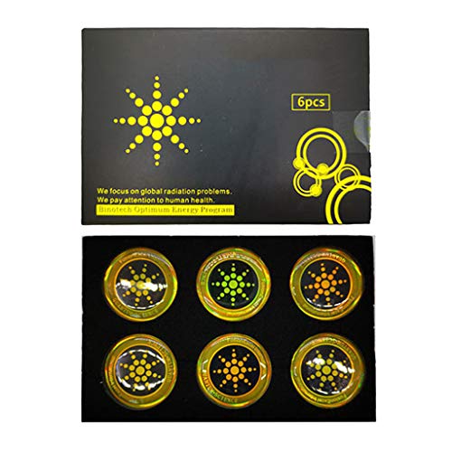 geneic 6 x runde Energie-Handy-Aufkleber, Anti-Strahlungsschutz, Handy-Aufkleber für Handy, EMF-Schutz von geneic