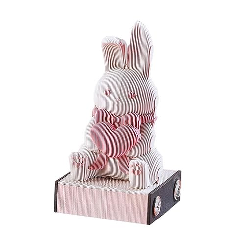 3D Bunny Memo Notizpapier, niedliches Kaninchen-3D-Notizblock, niedliches 3D-Papier, Carving Art Notizblock, DIY Hasenblock, Abrei?papier, um Kaninchen zu enth?llen, kreative Postnotizen f?r B?ro Zuhause von generic