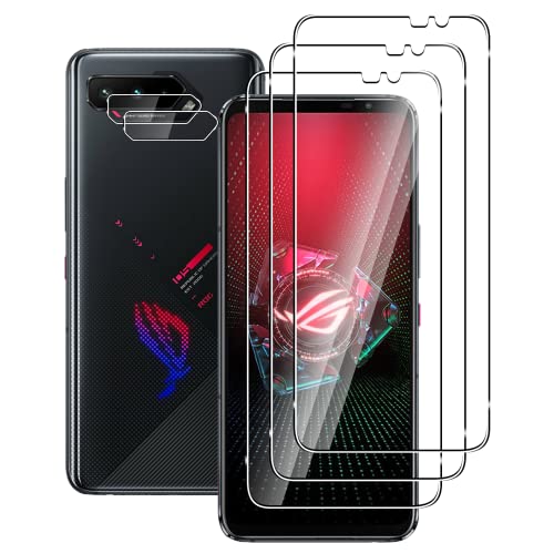 FWang [3+2 Stück] Temperglas Schutzfolie für Asus ROG Phone 5 und Kamera Schutzfolie,9H Härte,kratzfest,blasenfrei,HD Displayschutz von generic