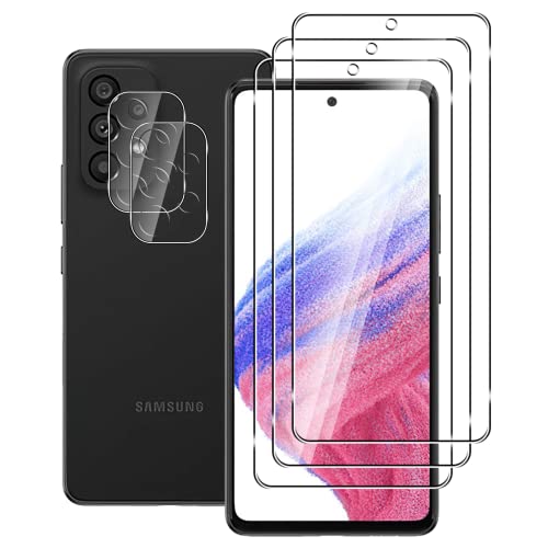 FWang [3+2 Stück] Temperglas Schutzfolie für Samsung Galaxy A53 5G und Kamera Schutzfolie,9H Härte,kratzfest,blasenfrei,HD Displayschutz von generic