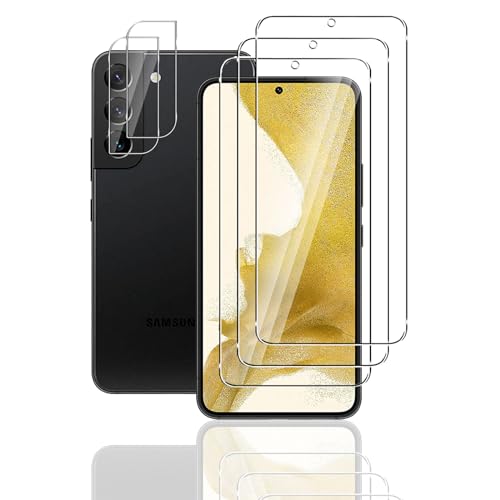 FWang [3+2 Stück] Temperglas Schutzfolie für Samsung Galaxy S22 5G und Kamera Schutzfolie,9H Härte,kratzfest,blasenfrei,HD Displayschutz von generic