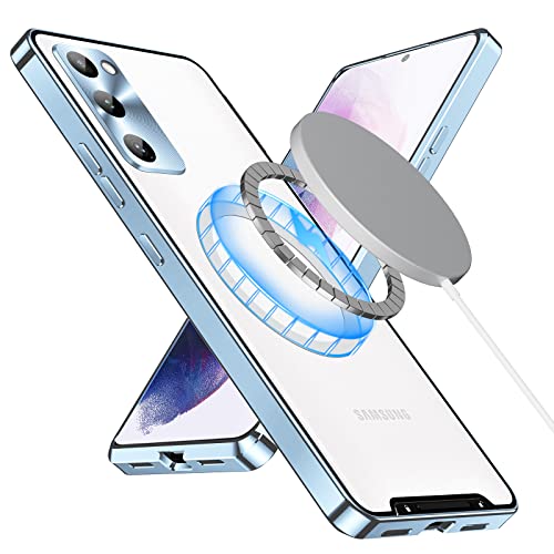 HERCN Metall Handyhülle für Samsung Galaxy S20 FE 2022/2020 / 4G / 5G 6.5", Slim Metall Stoßstange Handyhülle Schutzhülle Backcover Kompatibel mit Magnetische Magsafe Case - (Blau) von generic