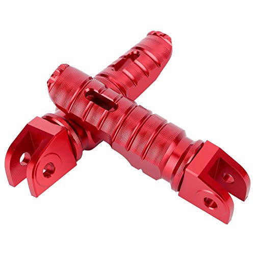 Rear Foot Pegs, 2 Stück Aluminium-Legierung Material Motorrad Fußrasten Fit für Ducati 1098/1198(Rot) von generic