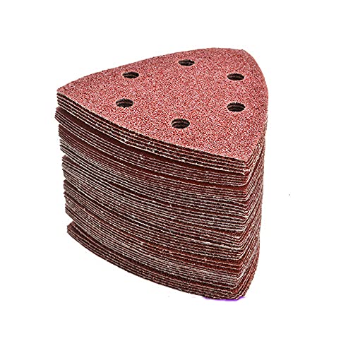 uutaoumee 100pcs Triangular Sanding Disc 90mm Delta Sander Hook Loop Sandpapier Schleifwerkzeuge für Sanding Grit 40-2000,120 grit von generic