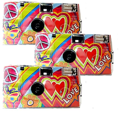3X 1A Photo PORST Einwegkamera Love Kult bunt (Rainbow) von generisch