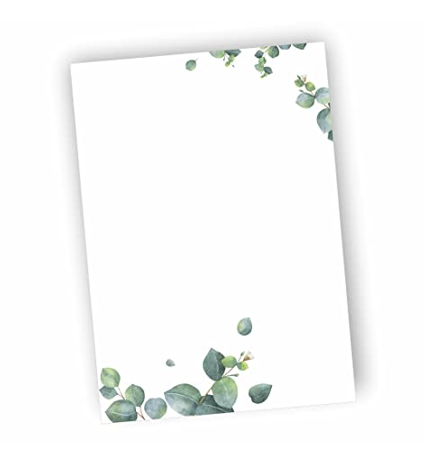 Briefpapier Eukalyptus DIN A4 I 20 Blatt, Weiß von generisch