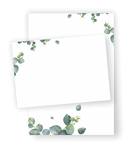 Briefpapier Eukalyptus DIN A5 I Set Briefpapier/Umschläge von generisch