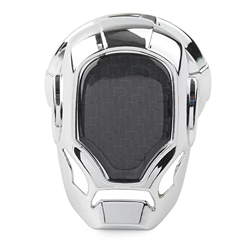 SIKUAI Auto-Innenzubehör-Motor-Start-Stopp-Knopf, Zündungsdekorationsschalter-Knopfabdeckung Silber Auto Universal Rund Ein-Schlüssel-Start von generisch