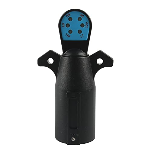 SIKUAI Auto RV 7-Wege-Klinge Anhänger Licht Verdrahtung Schaltung Stecker Tester Runde Adapter Pin Stecker Elektrische Verdrahtung Adapte von generisch