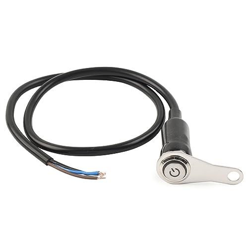 SIKUAI Licht 7/8" wasserdichter Motorrad-Lenker-Druckknopfschalter 12V Scheinwerfer Nebelscheinwerfer, blauer Schalte von generisch
