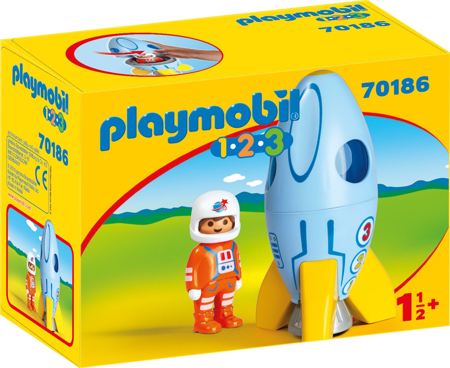 PLAYMOBIL 70186 - 1.2.3 - Astronaut mit Rakete von geobra Brandstätter Stiftung & Co. KG