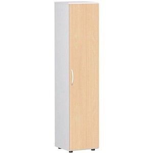 geramöbel Aktenschrank Flex, S-345100-BW weiß, buche 4 Fachböden 40,0 x 42,0 x 180,8 cm von geramöbel