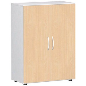 geramöbel Aktenschrank Flex, S-383102-BW weiß, buche 2 Fachböden 80,0 x 42,0 x 110,4 cm von geramöbel