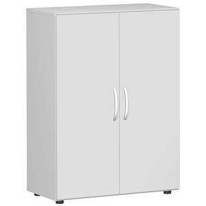 geramöbel Aktenschrank Flex, S-383102-LL lichtgrau 2 Fachböden 80,0 x 42,0 x 110,4 cm von geramöbel