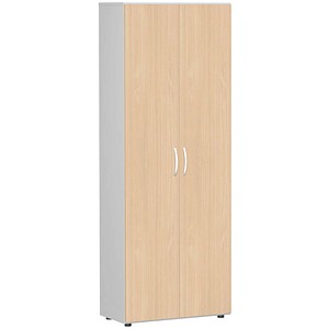 geramöbel Aktenschrank Flex, S-386002-BL lichtgrau, buche 5 Fachböden 80,0 x 42,0 x 216,0 cm von geramöbel