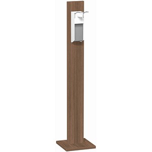 geramöbel Desinfektionsspender stehend N-HS-N nussbaum Holz, Aluminium 1,0 l von geramöbel