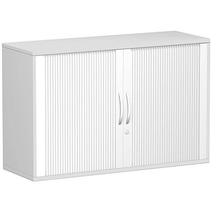 geramöbel Flex Rollladenschrank lichtgrau, silber 1 Fachboden 120,0 x 42,5 x 72,0 cm von geramöbel