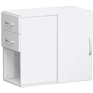 geramöbel Flex Standcontainer weiß 2 Auszüge 80,0 x 42,0 x 72,0 cm von geramöbel