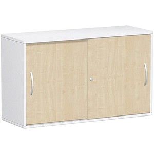 geramöbel Schiebetürenschrank Flex, S-312153-AW weiß, ahorn 1 Fachboden 120,0 x 42,5 x 72,0 cm von geramöbel