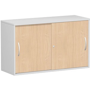 geramöbel Schiebetürenschrank Flex, S-312153-BL lichtgrau, buche 1 Fachboden 120,0 x 42,5 x 72,0 cm von geramöbel