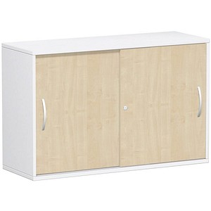 geramöbel Schiebetürenschrank Flex, S-312253-AW weiß, ahorn 1 Fachboden 120,0 x 42,5 x 79,8 cm von geramöbel