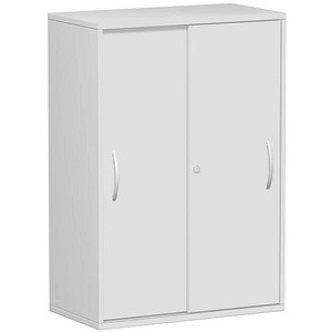 geramöbel Schiebetürenschrank Flex, S-383502-LL lichtgrau 2 Fachböden 80,0 x 42,5 x 118,2 cm von geramöbel