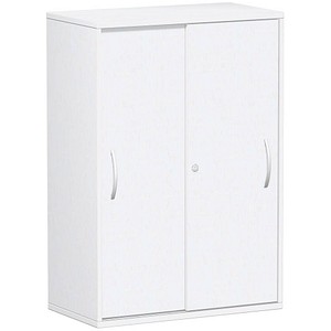 geramöbel Schiebetürenschrank Flex, S-383502-WW weiß 2 Fachböden 80,0 x 42,5 x 118,2 cm von geramöbel