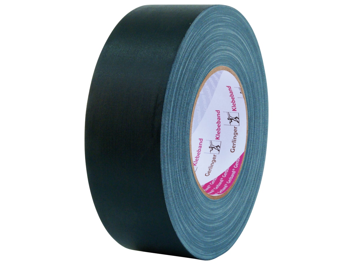 GERBAND Zellwollgewebe-Klebeband 258, 50 mm x 50 m, schwarz von gerband