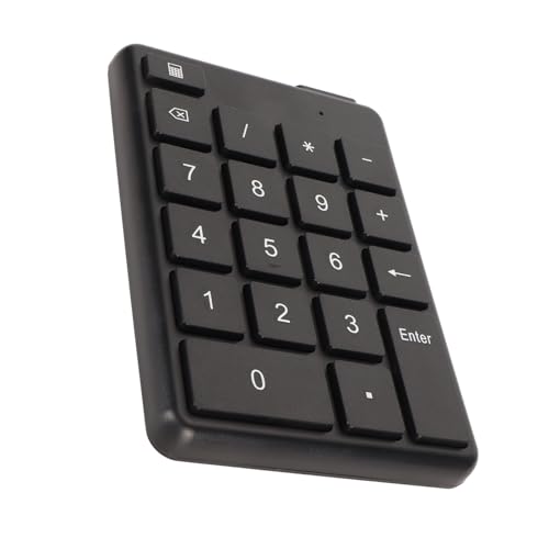 Bluetooth-Nummernblock, Tragbarer-Bluetooth 5.1 19-Tasten-Ziffernblock, Ergonomischer Kabelloser Nummernblock für die Finanzbuchhaltung für Laptop, Notebook, PC, Desktop, Mac von gernie