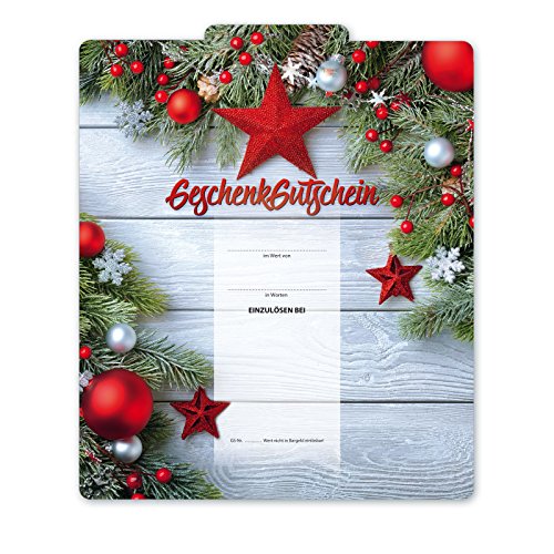 10 Stk. Premium Weihnachts-Faltgutscheine „Multicolor“ für alle Branchen geeignet X291, LIEFERZEIT 2 bis 4 Werktage ! von geschenkgutschein.com