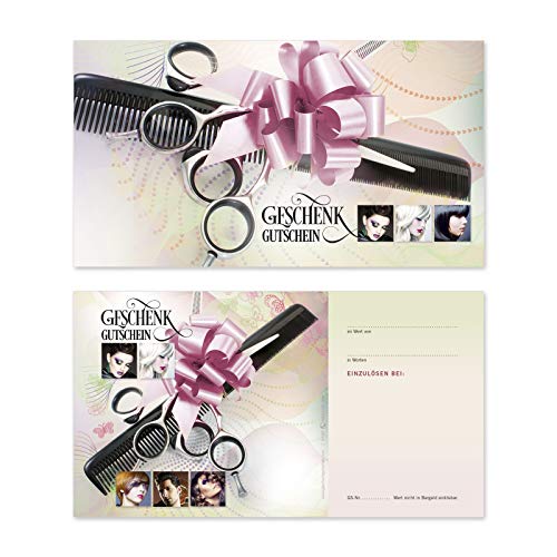 GESCHENKGUTSCHEINcom 100 Stk. Gutscheinkarten Blanko-Vordrucke für Firmen. Geschenkgutscheine für Friseursalon. Gutscheinkarten für Firmen. K1267 von geschenkgutschein.com