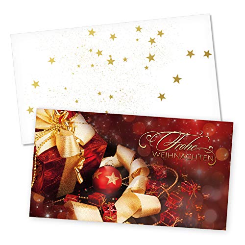 GESCHENKGUTSCHEINcom 25 Stk. Gutscheine mit Kuvert. Geschenkgutschein-Vordrucke für Weihnachten. Weihnachtsmotiv. X1217 von geschenkgutschein.com