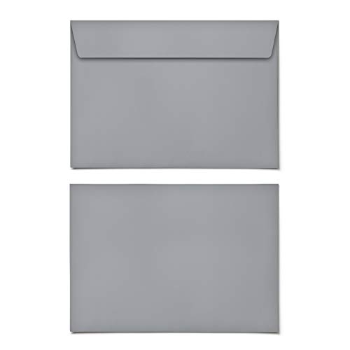 (10 x) Briefumschläge DIN-C6 - Grau Briefumschlag Kuvert Briefkuvert Umschlag von gestaltenlassen.com
