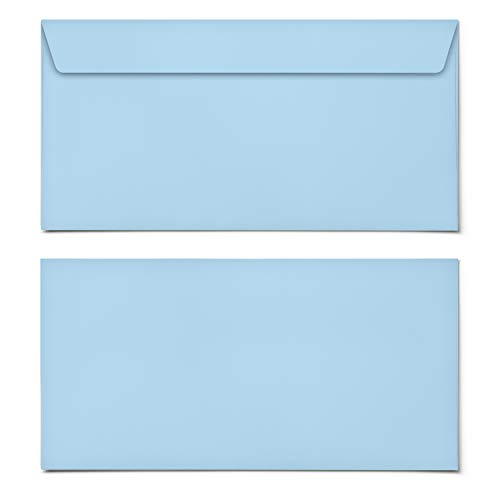 (10 x) Briefumschläge DIN-Lang - Blau Briefumschlag Kuvert Briefkuvert Umschlag von gestaltenlassen.com
