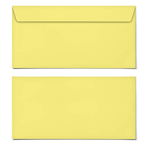 (10 x) Briefumschläge DIN-Lang - Gelb Briefumschlag Kuvert Briefkuvert Umschlag von gestaltenlassen.com