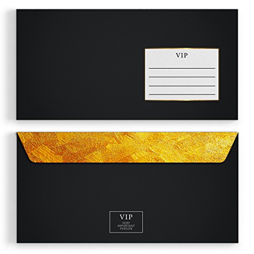 (10 x) Briefumschläge DIN-Lang - VIP Einladungskarten Kuvert selbstklebend von gestaltenlassen.com