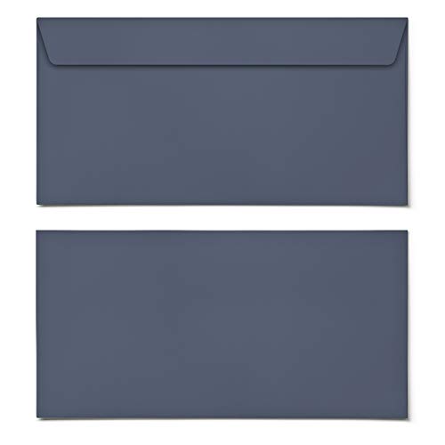 (20 x) Briefumschläge DIN-Lang - Blau Grau Briefumschlag Kuvert Briefkuvert Umschlag von gestaltenlassen.com